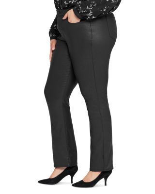 Marilyn Coated High Rise Straight Leg Jeans