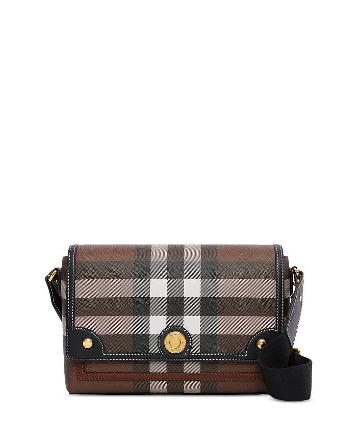 Burberry Check & Leather Note Crossbody Bag | Bloomingdale's