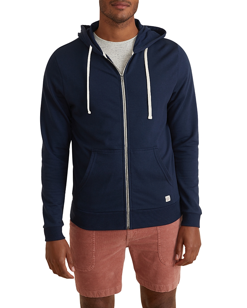 Marine Layer Afternoon Full Zip Hoodie In True Navy