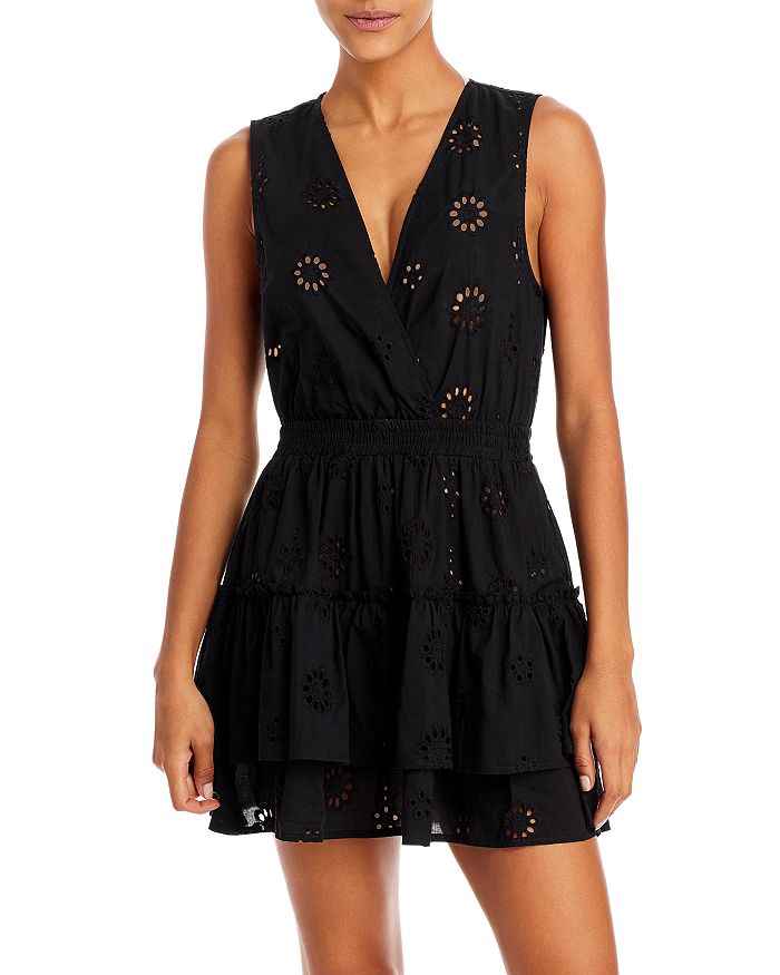AQUA Eyelet Tiered Cover-Up Dress - 100% Exclusive | Bloomingdale's