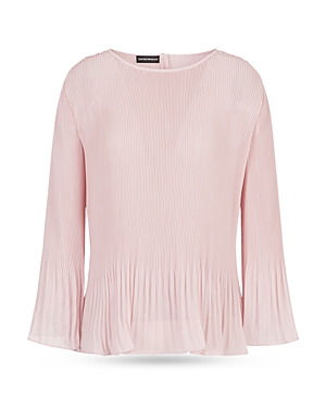 ARMANI COLLEZIONI FLARED SLEEVE PLISSE TOP