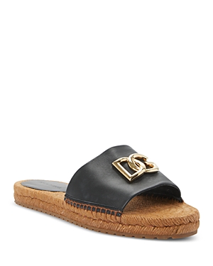 Dolce & Gabbana Women's Slip On Espadrille Slide Sandals