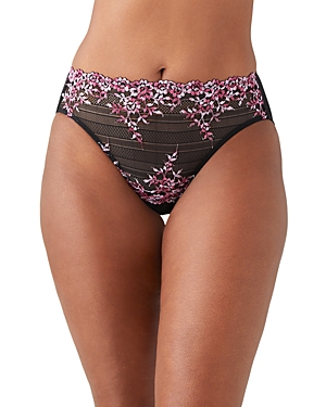 Wacoal Embrace Lace Bikini Briefs In Black Berry Multi