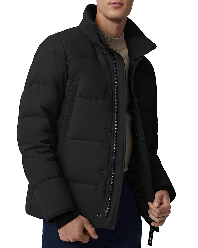 Canada Goose Macmillan Quilted Shell Hooded Down Parka In Black