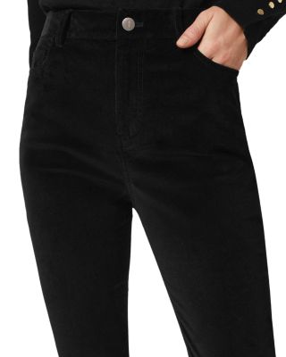 Cotton Blend Velvet Mid Rise Straight Leg Gia Jeans