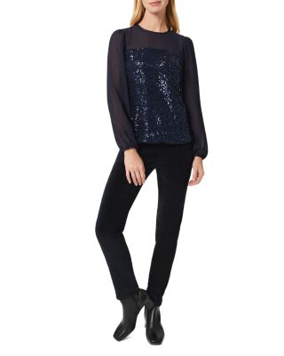 Cotton Blend Velvet Mid Rise Straight Leg Gia Jeans