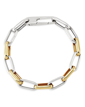Alberto Amati 14k Yellow Gold & Sterling Silver Paperclip Chain Bracelet In Silver/gold