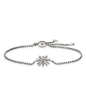 David Yurman - Sterling Silver Starburst Bolo Bracelet with Diamonds