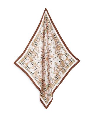 Burberry Floral Vintage Check Square Silk Scarf | Bloomingdale's