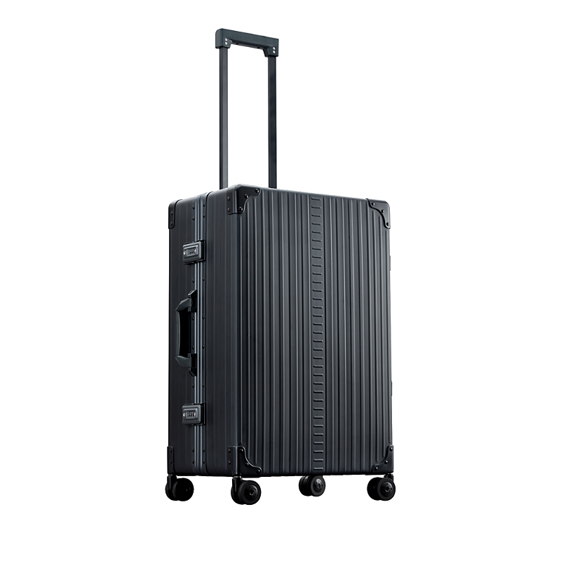 Aleon Traveler 26 Aluminum Spinner Suitcase In Black