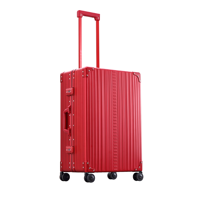 Aleon Traveler 26 Aluminum Spinner Suitcase In Red