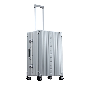 Aleon Traveler 26 Aluminum Spinner Suitcase In Silver