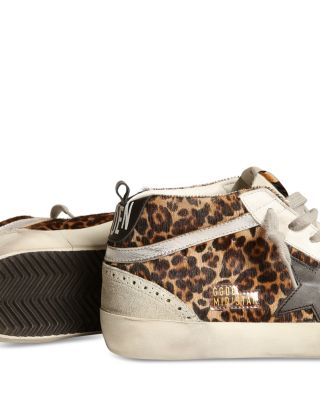 Women's Mid Star Horsy Almond Toe Animal Print Sneakers