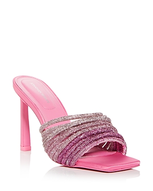 Simkhai Women's Lena Multi-strap Crystal Mules In Taffy