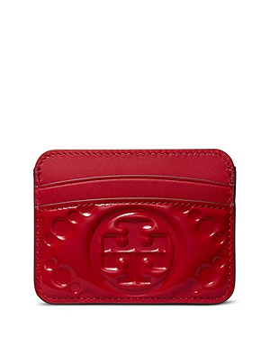 Tory Burch T Monogram Debossed Patent Leather Card Case
