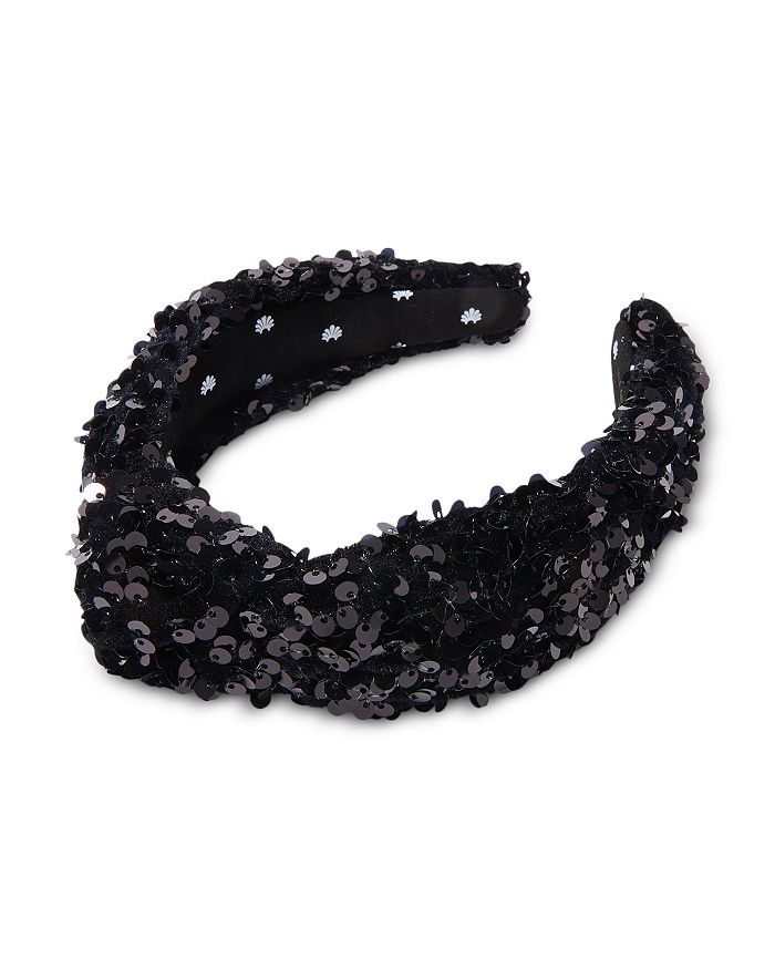 Lele Sadoughi - Sequin Velvet Knot Headband