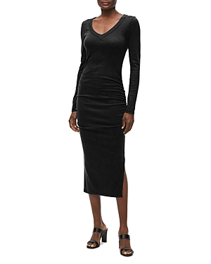 Michael Stars Nova Ultra-rib Midi Dress In Black