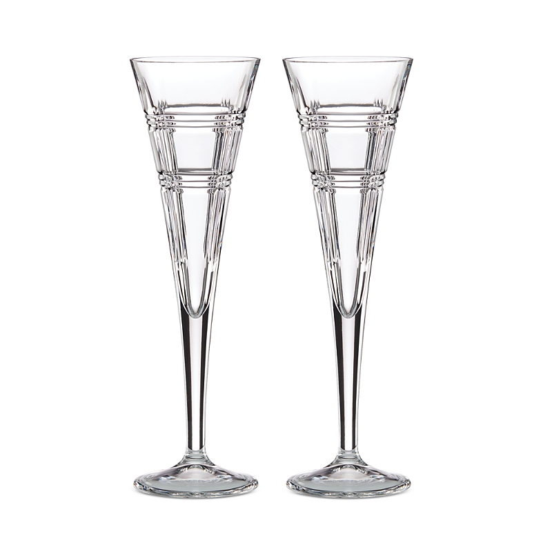 Reed & Barton Hudson Toasting Flute Pair In Clear