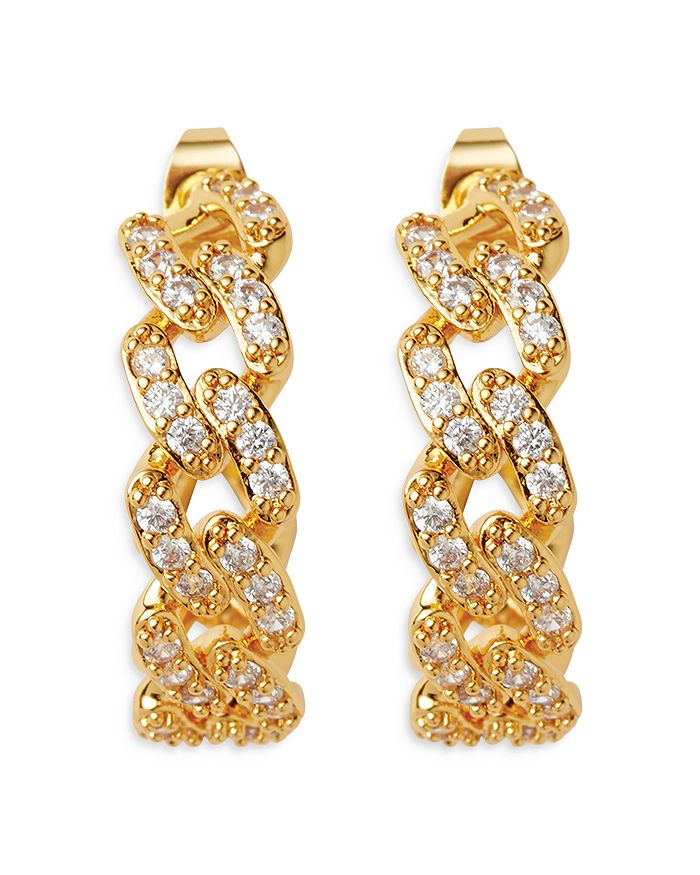 Crystal Haze Jewelry Pavé Chain Hoop Earrings Bloomingdale's