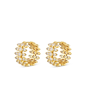 Luv Aj Florette Hoop Earrings in 14K Gold Plated
