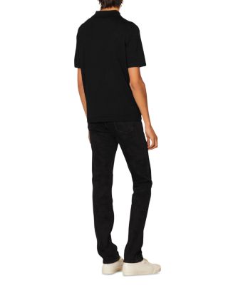 Knitted Polo Shirt with Zip Collar