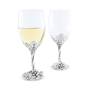 Vagabond House Grape 2 Piece Wine Glasses In Metallic