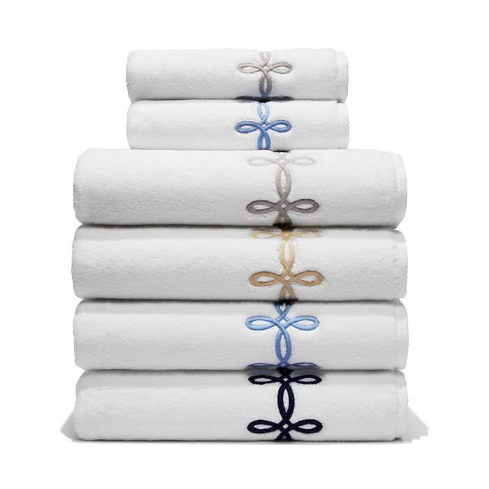Matouk Gordian Knot Milagro Towels - 100% Exclusive In White/azure Blue