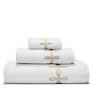 Matouk Gordian Knot Milagro Fingertip Towel - 100% Exclusive In White/sand Beige
