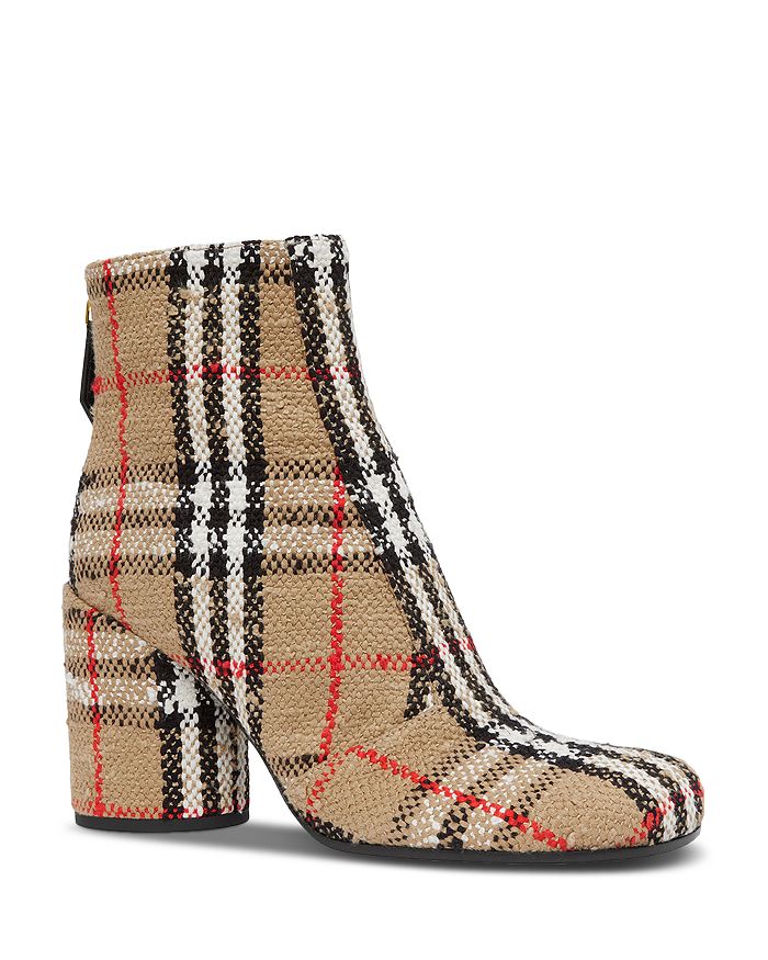 Timeless Design: Burberry Archival Check Wool Boots