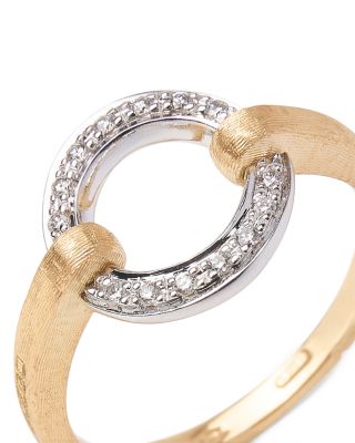 18K White & Yellow Gold Jaipur Link Diamond Ring