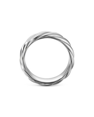 Men's Sterling Silver Sculptured Cable Band