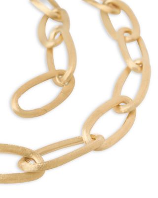 18K Yellow Gold Jaipur Link Polished Oval Link Statement Necklace. 17.75"