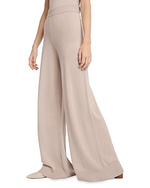 Splendid Wide-leg Knit Sweater Pants In Praline