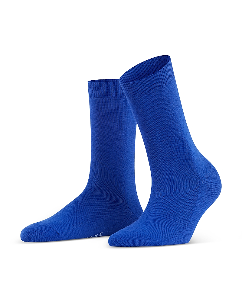 Falke Family Brand-print Stretch-cotton Blend Socks In Imperial
