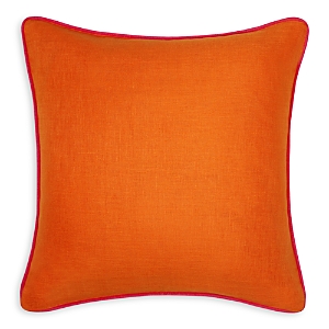 Sferra Manarola Decorative Pillow, 20 X 20 In Tangerine/raspberry