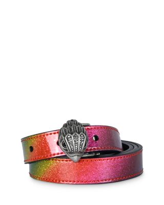 KURT GEIGER LONDON Reversible Metallic Rainbow Belt 