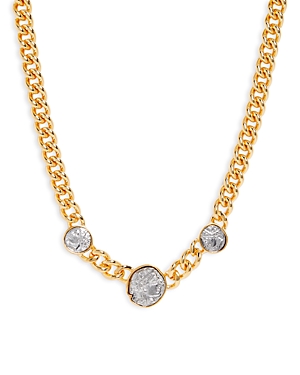 Kenneth Jay Lane Coin Chain Necklace, 16-18 In Gold
