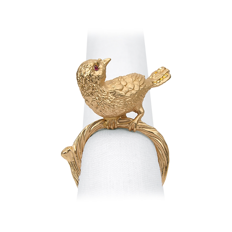 L'objet Bird Napkin Rings/set Of 4 In Gold