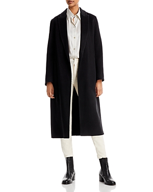Vince Classic Straight Coat In Black