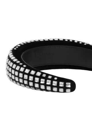 Burberry Crystal Embellished Velvet Headband | Bloomingdale display picture 3