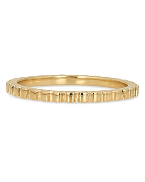 Moon & Meadow 14K Yellow Gold Ridged Stack Band