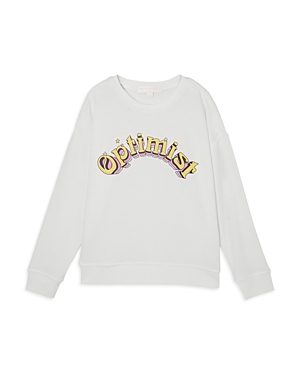 Spiritual Gangster Girls' Optimist Relaxed Fit Sweater - Little Kid, Big Kid In Stone