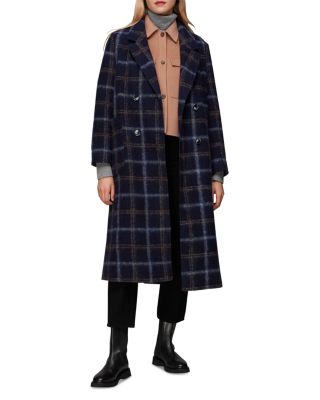 Whistles - Katja Textured Check Cocoon Coat