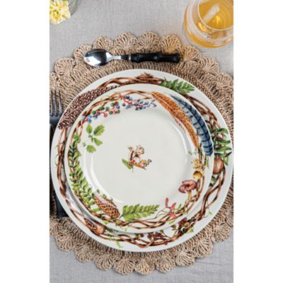 Forest Walk Caf&amp;eacute; Au Lait Dessert/Salad Plate, Assorted Set 4