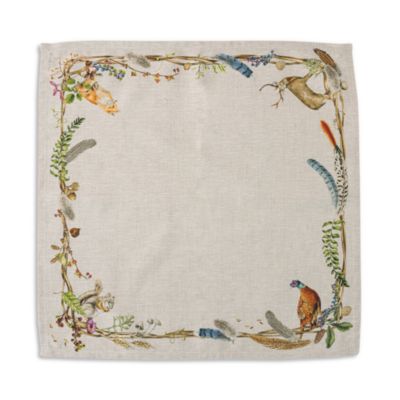 Forest Walk Caf&eacute; Au Lait Napkin with Animals
