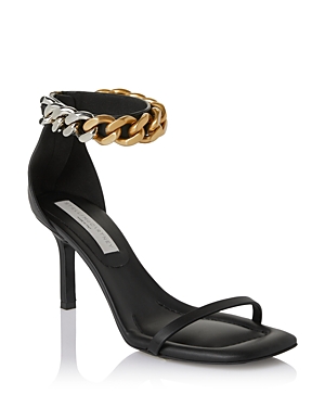 Stella Mccartney Women's Falabella Ankle Strap High Heel Sandals In Black