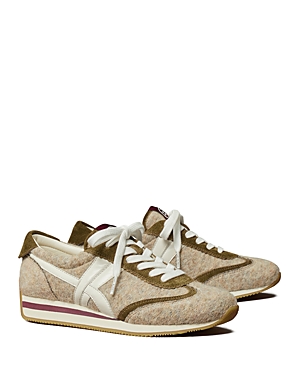 Tory Burch Women's Hank Lace Up Sneakers In Dark Taupe/toasted Sesame |  ModeSens