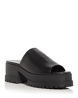 Shop Clergerie Women's Wiam Platform Slide Sandals In Black Nappa