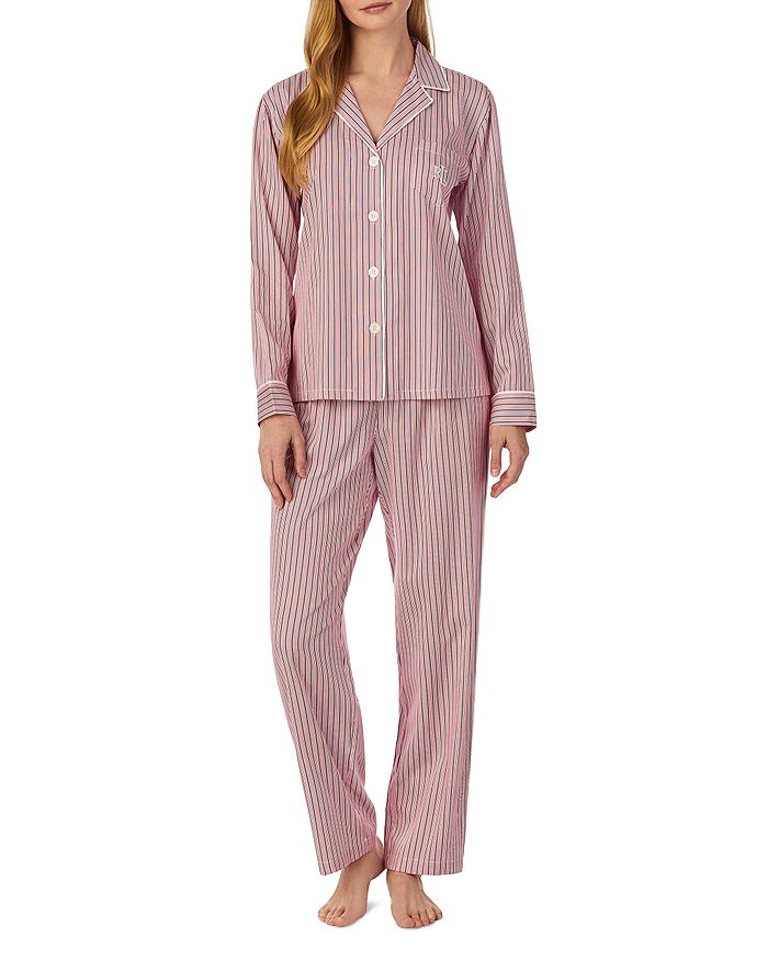 Ralph Lauren Long Sleeve Notch Collar Long Pant Pajama Set