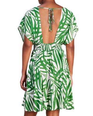 green cover up swim